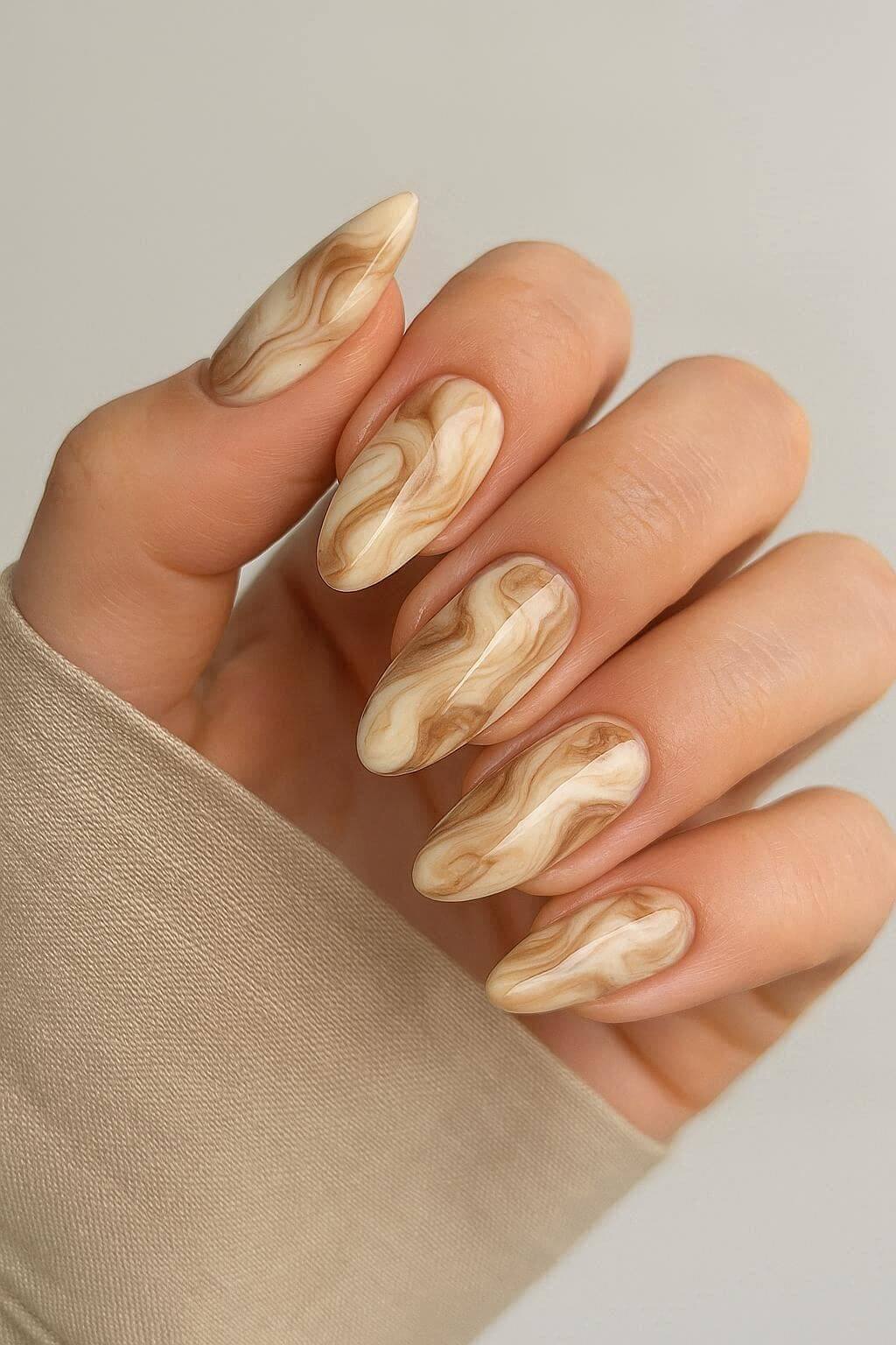 Coffee Foam Marble Effect