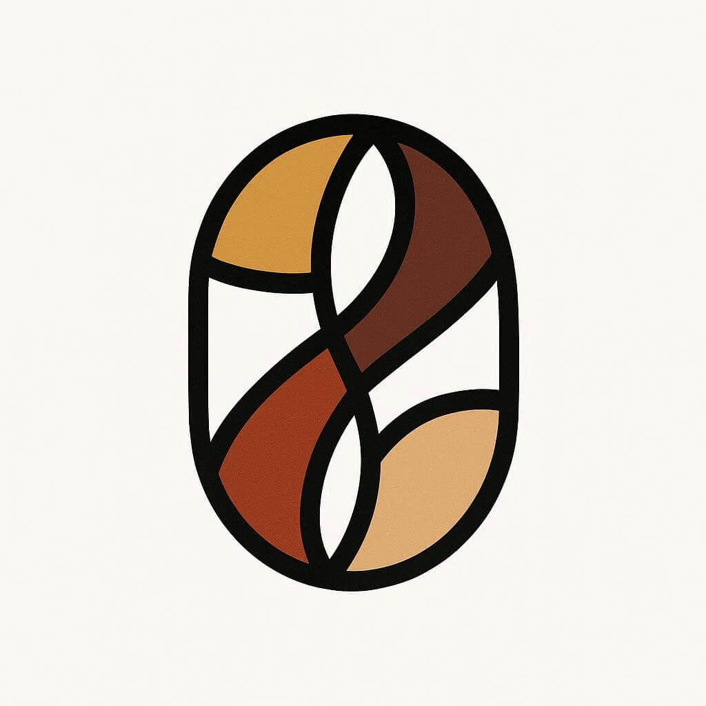 Abstract Coffee Bean Logo
