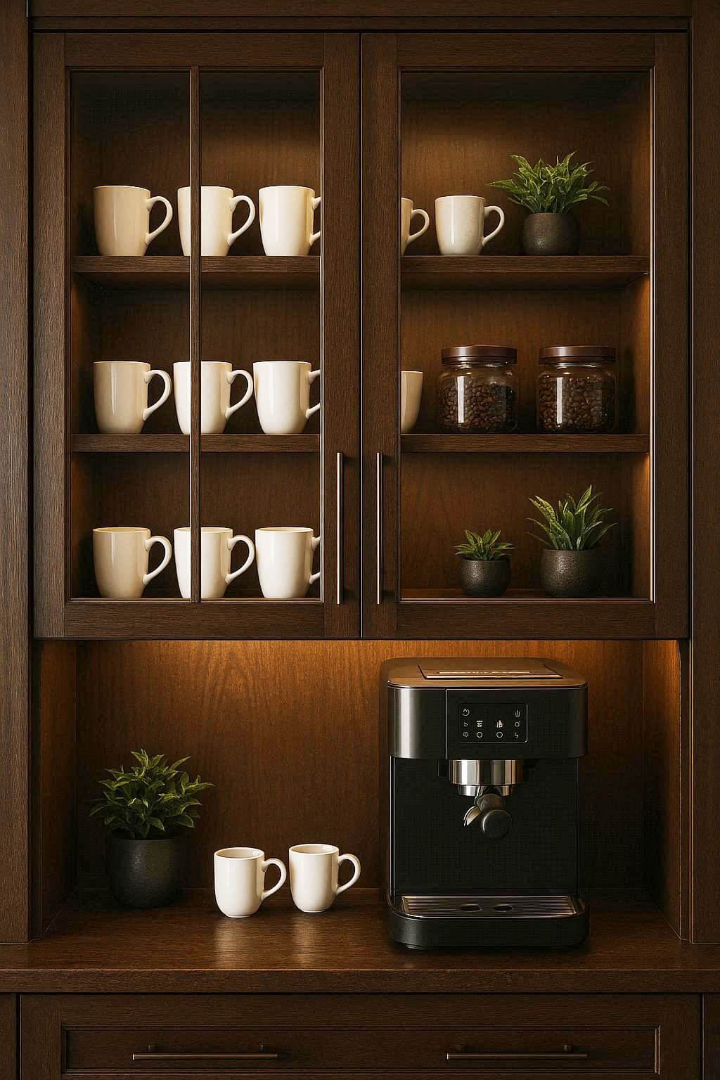 Built-In Coffee Bar Cabinet