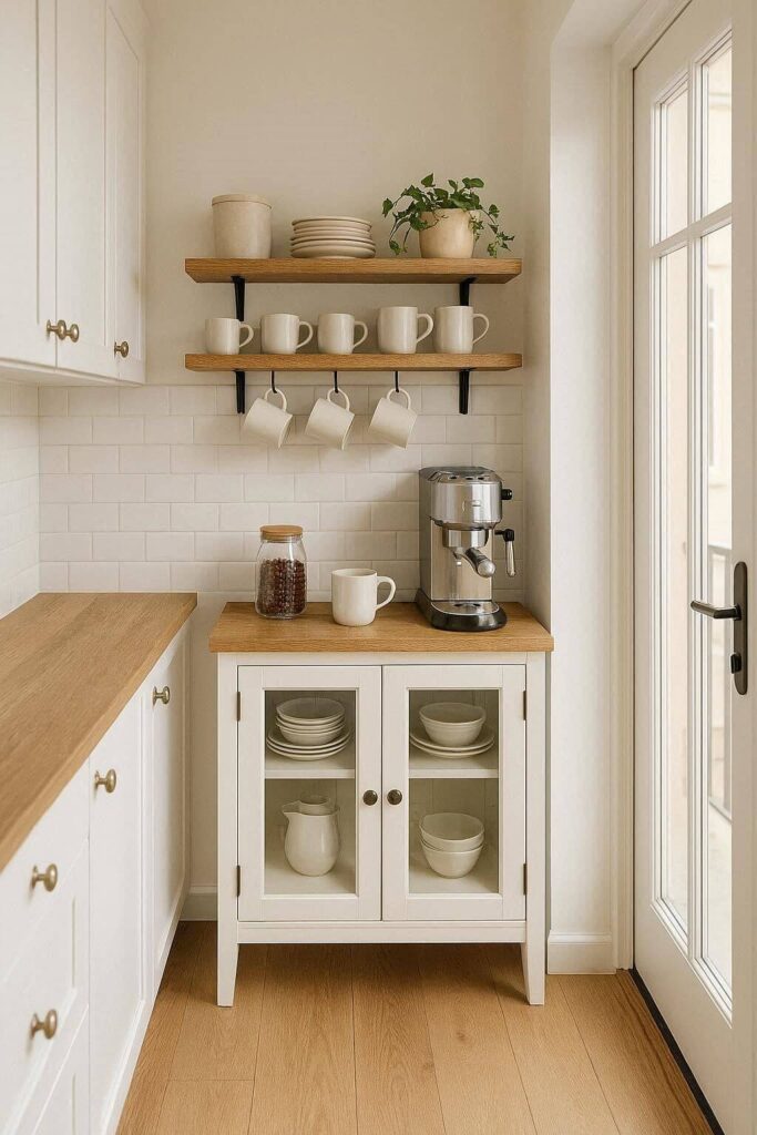 Coffee Bar on a Small Cabinet