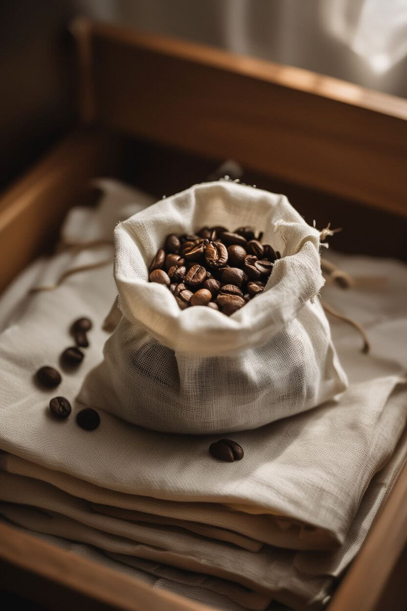 Coffee Bean Scented Drawer Sachet