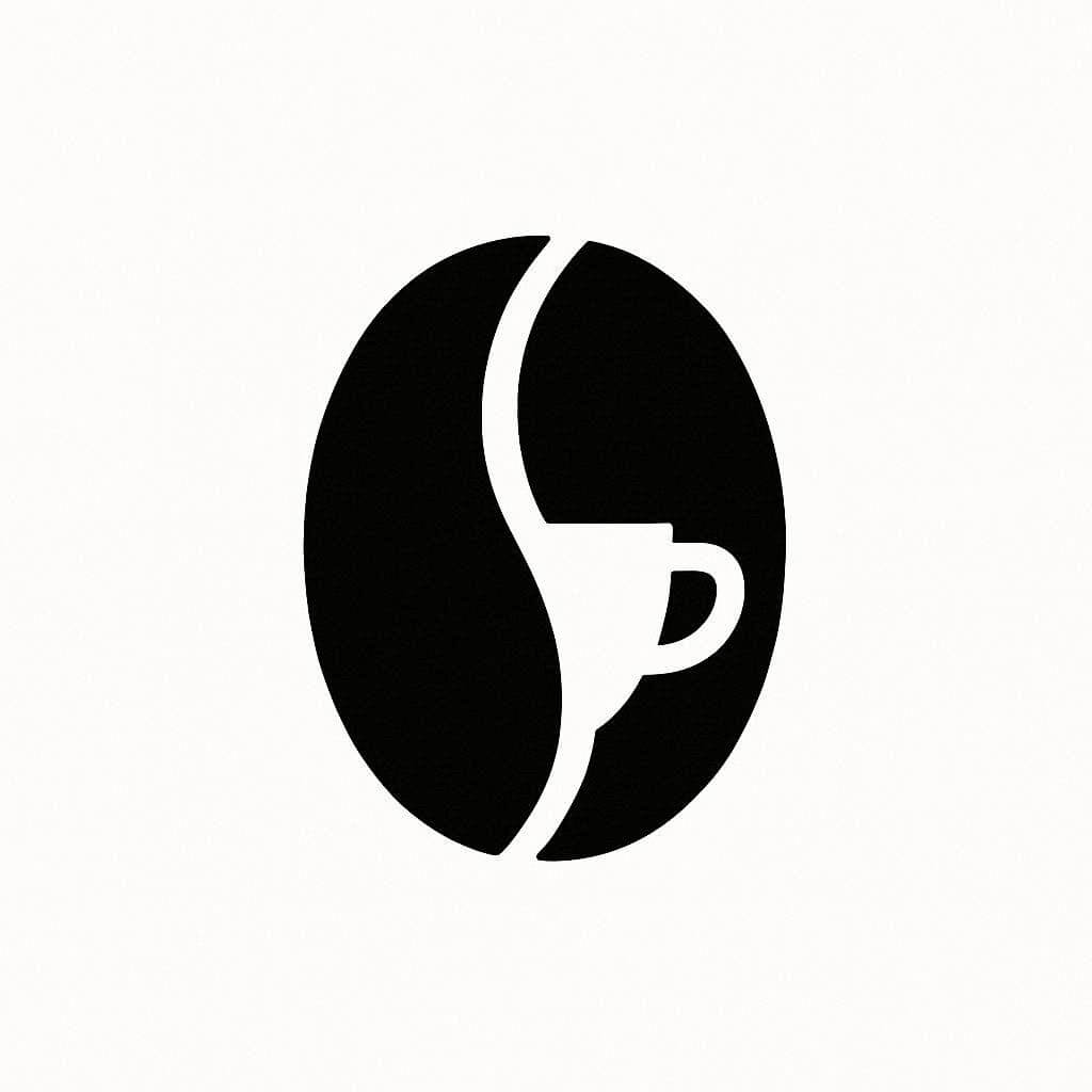 Coffee Bean in Negative Space Design