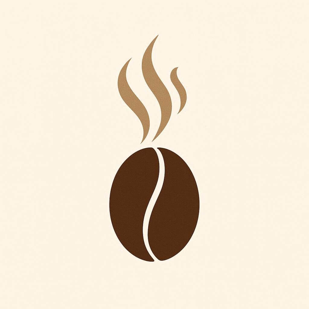 Coffee Bean with Steam Design