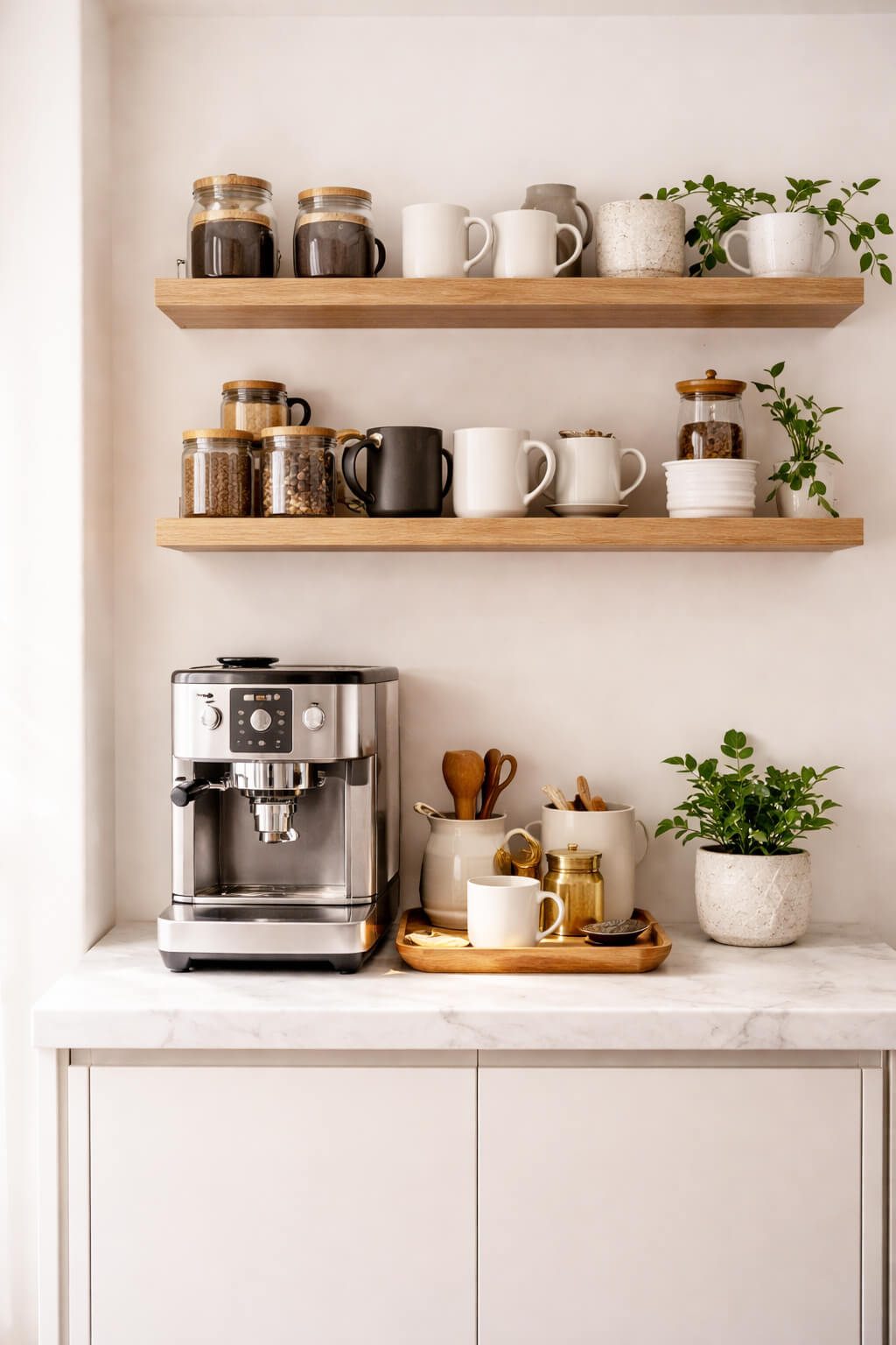 Coffee Corner with Open Shelving