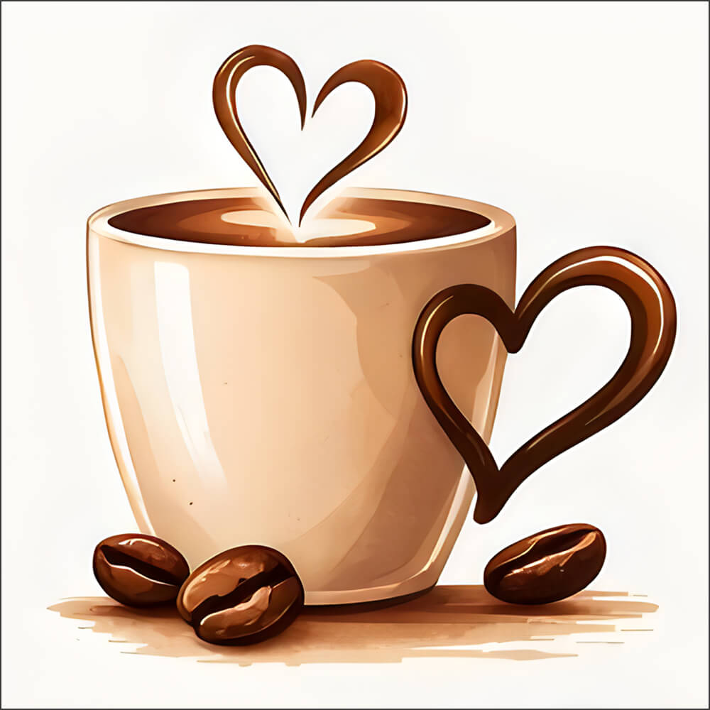 Coffee Mug Handle Heart Logo 2
