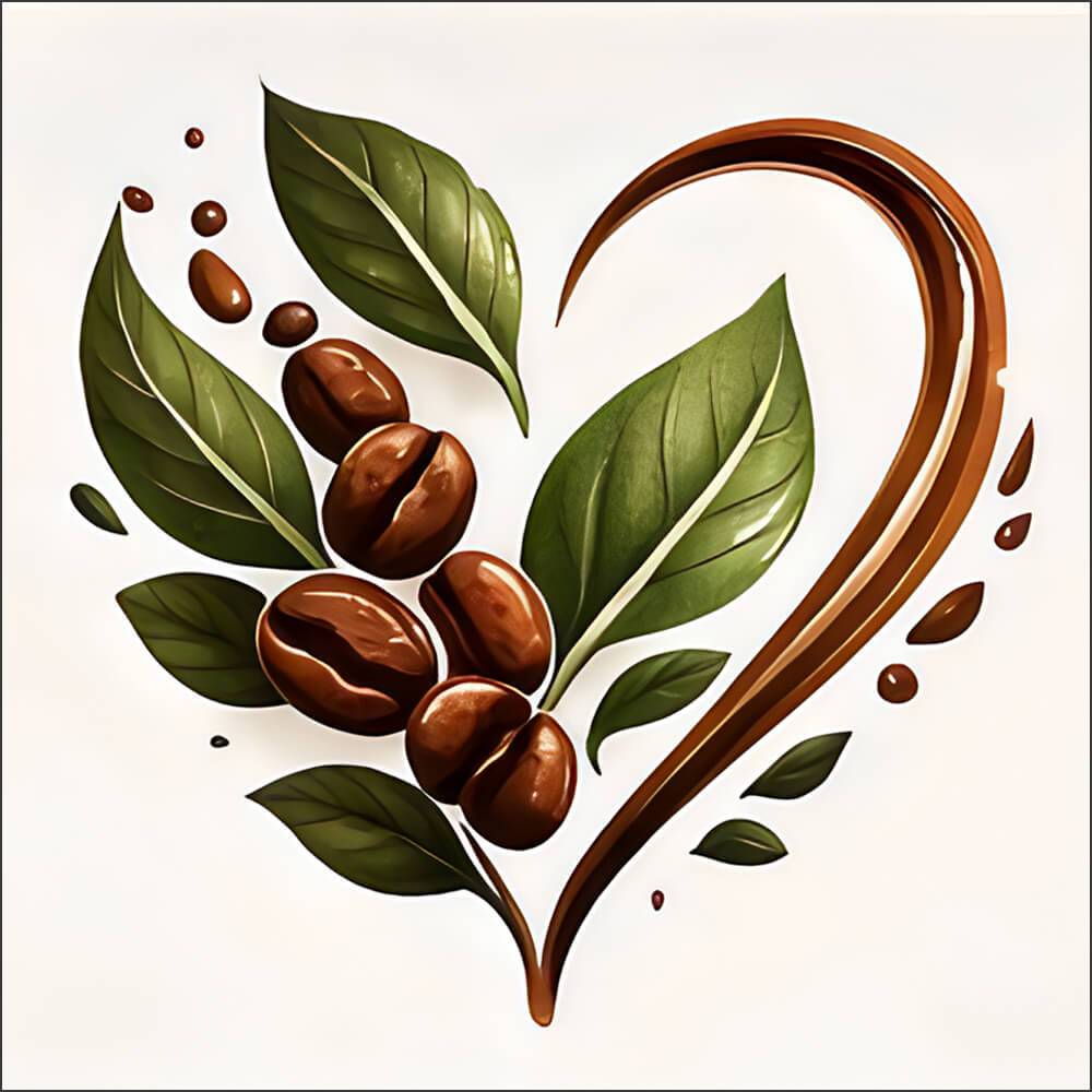 Coffee Plant Heart Logo