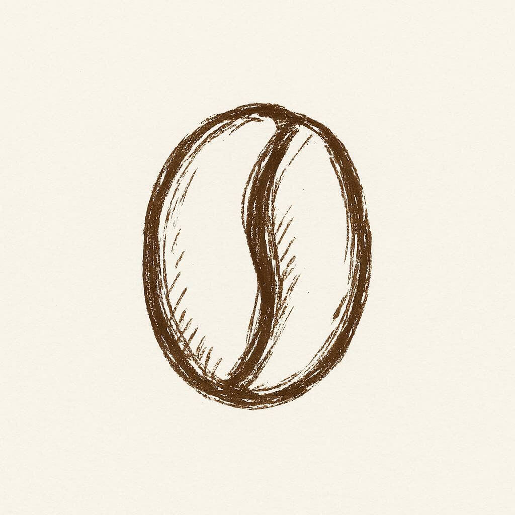 Hand Drawn Coffee Bean Logo