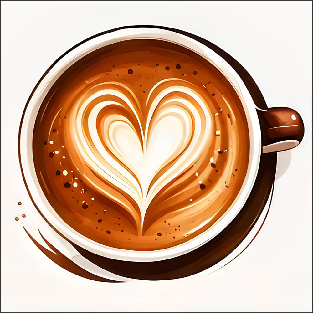 Latte Art Heart Logo