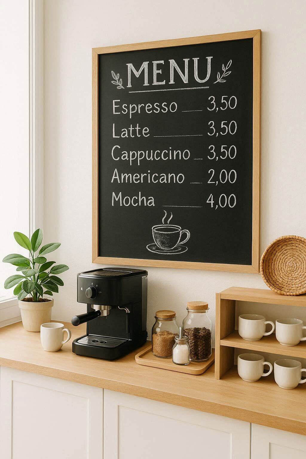 Mini Chalkboard Menu