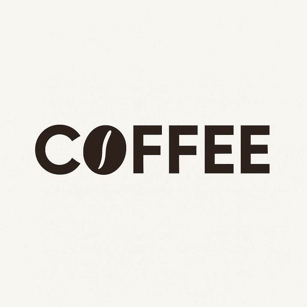 Typographic Coffee Bean Logo
