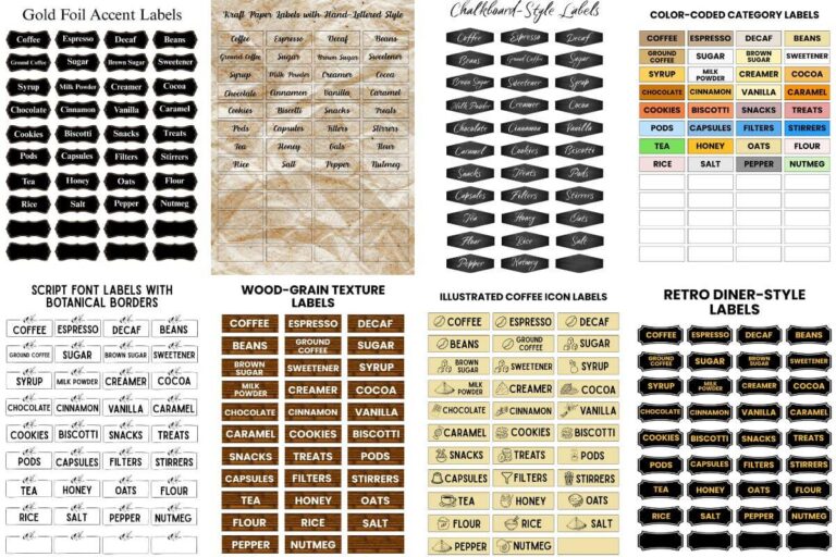 11 Coffee Bar Label Ideas