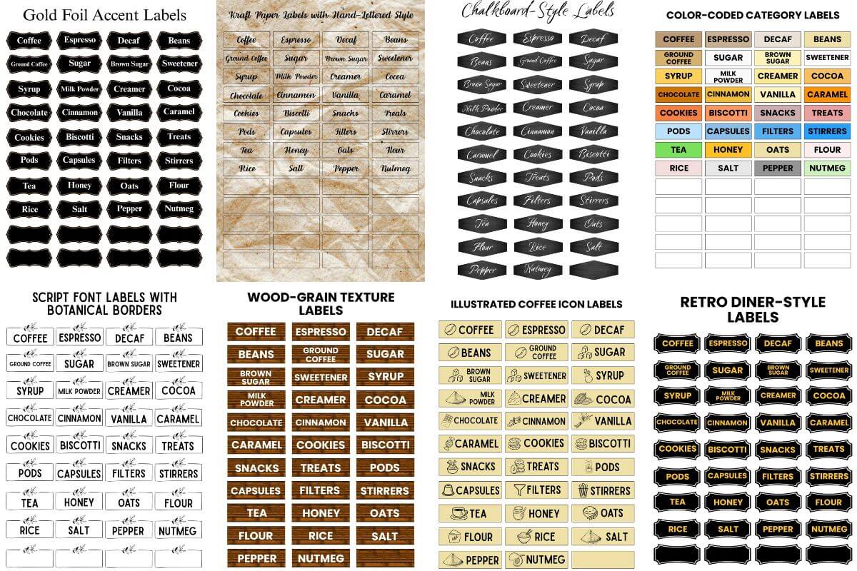 11 Coffee Bar Label Ideas