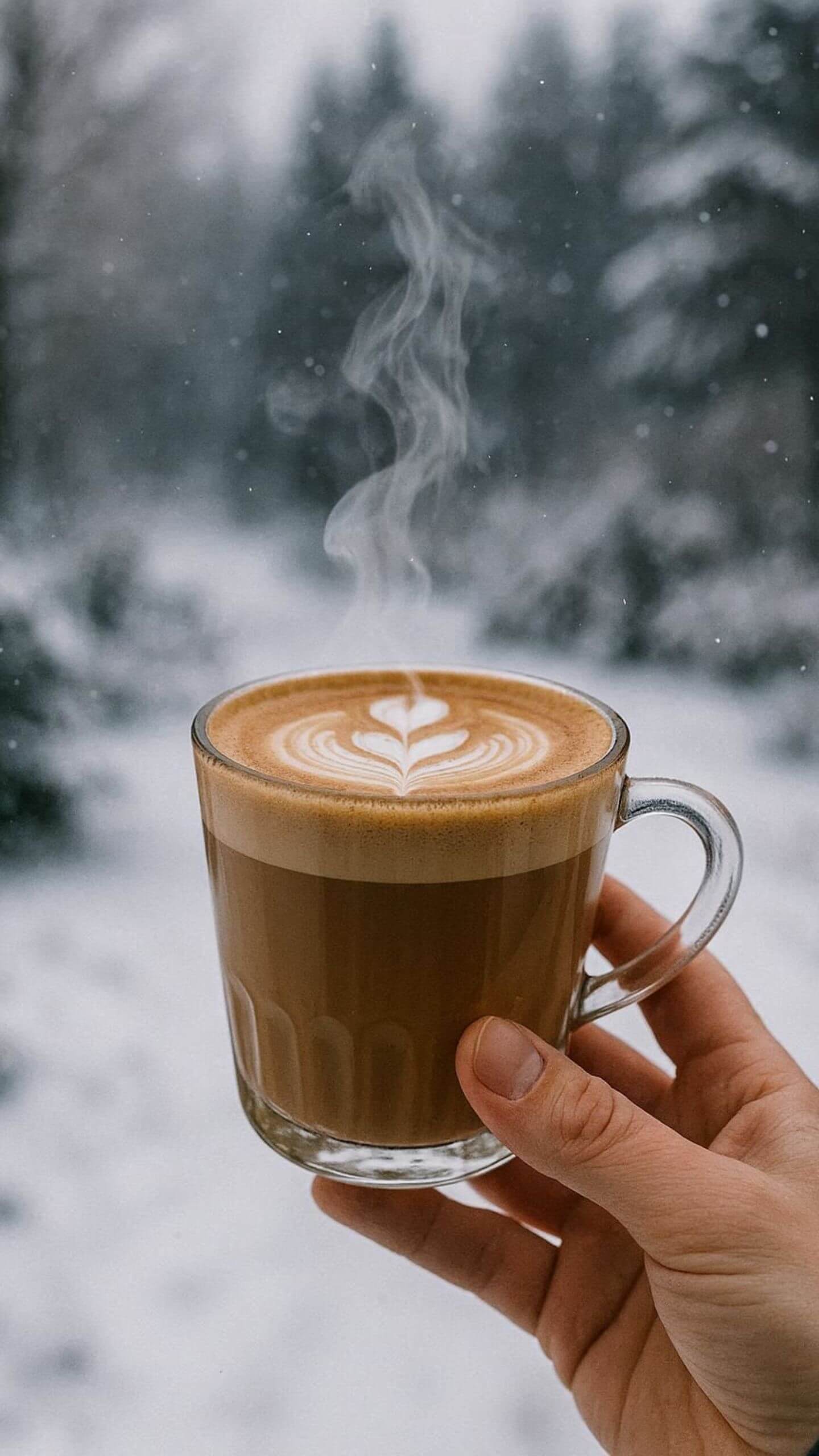 Winter Coffee Moments Latte Art