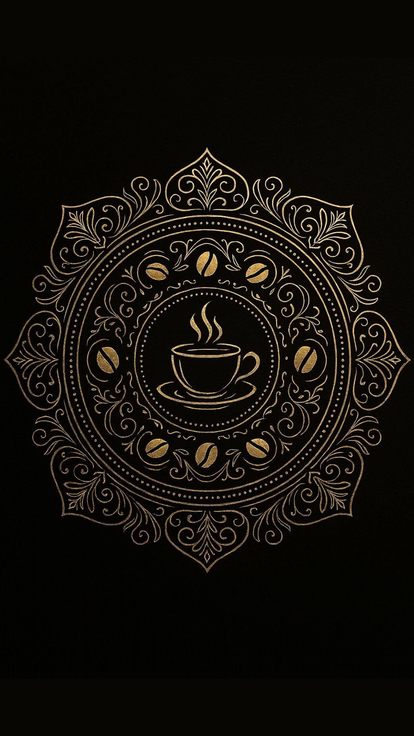 Luxury Gold Coffee Mandala