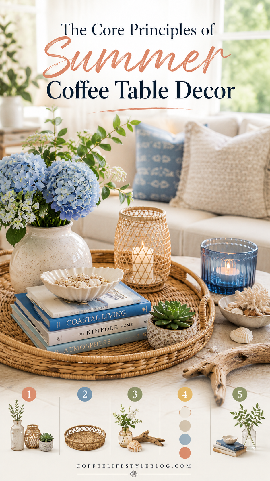 The Core Principles of Summer Coffee Table Decor