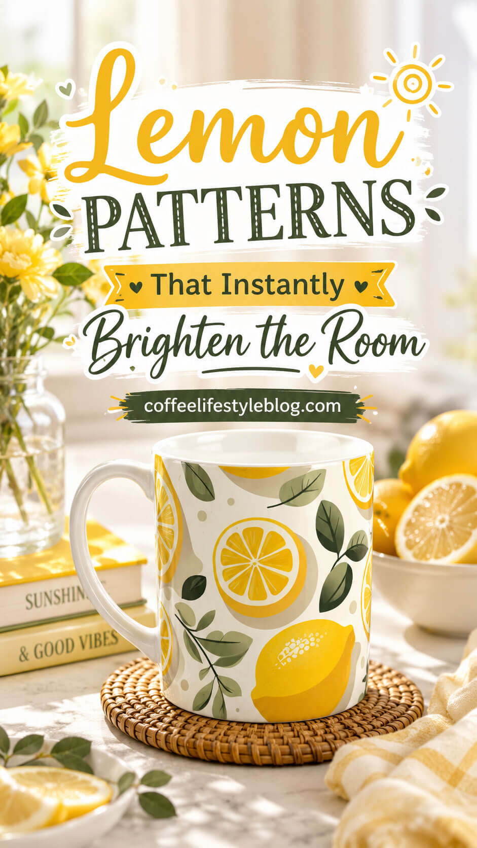 Lemon Patterns Summer Mug