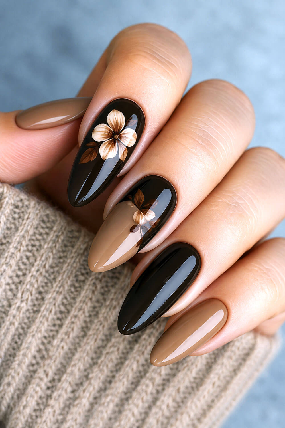 Dark Roast Floral Elegance