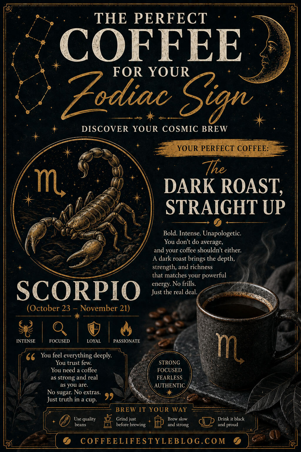 Scorpio Coffee Pairing – Best Coffee for Scorpio Zodiac Sign