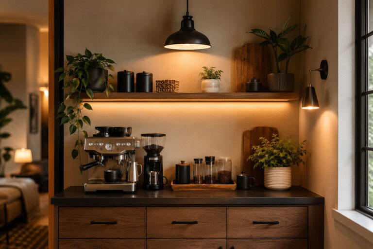 Coffee Corner Lighting Ideas