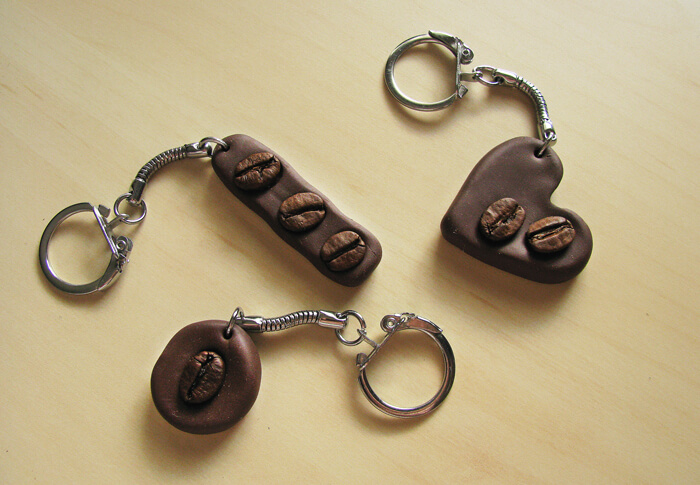 Custom Keychain from Coffee Beans