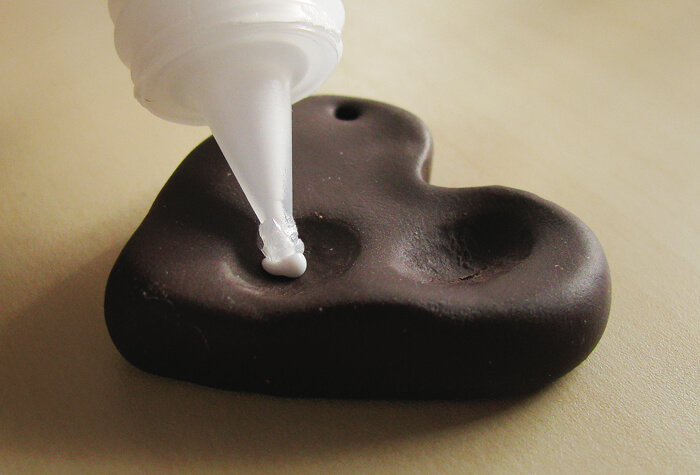 Gluing the Coffee Beans in Place