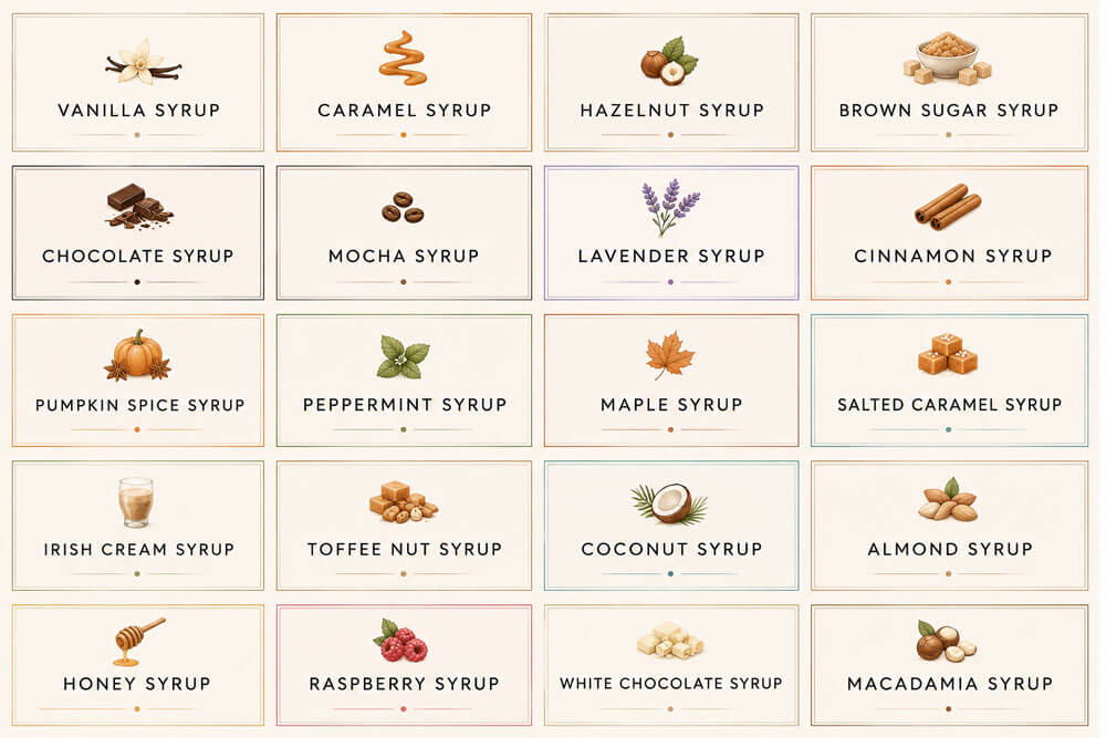Minimal Botanical Syrup Labels