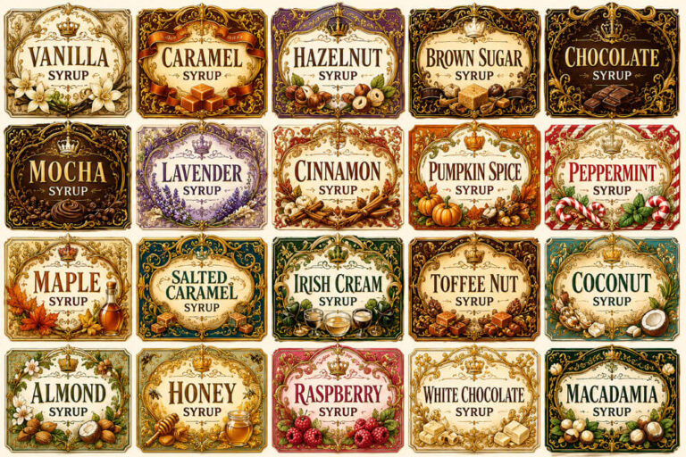 Victorian Ornate Syrup Labels