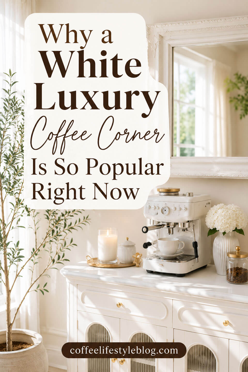 Why a White Luxury Coffee Corner is So Popular Right Now