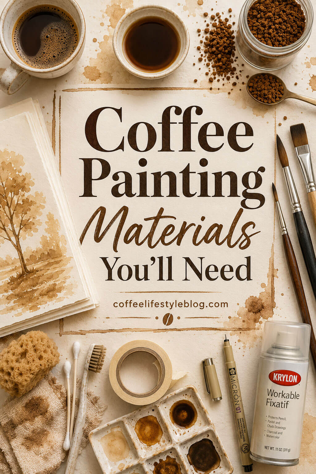 Coffee Painting Materials