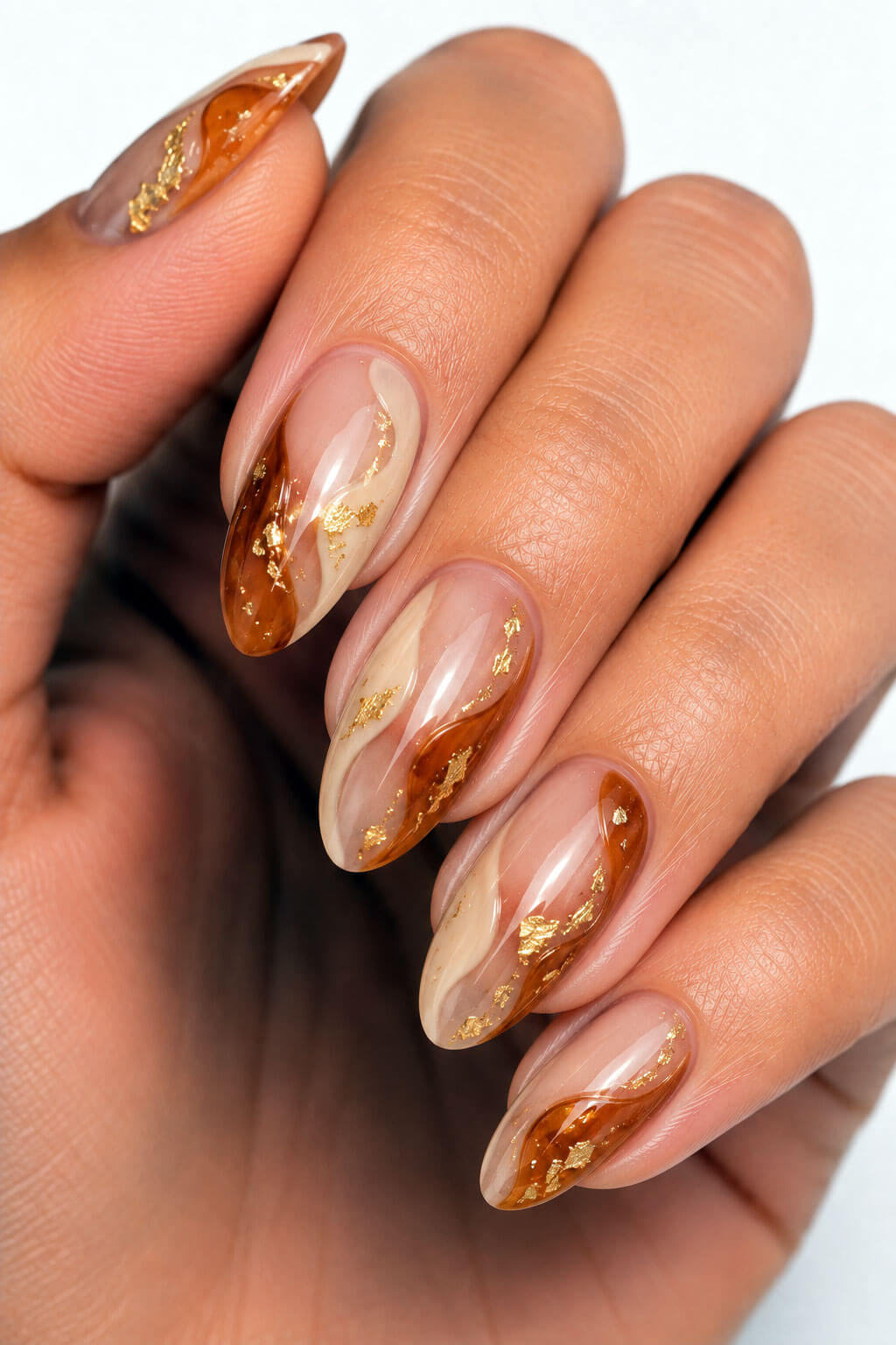Chai Latte Negative Space Swirl