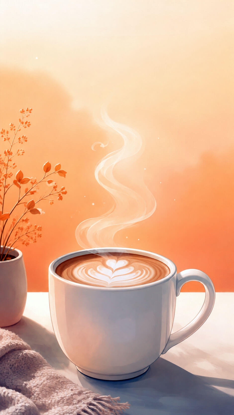 Golden Latte Sunrise Wallpaper