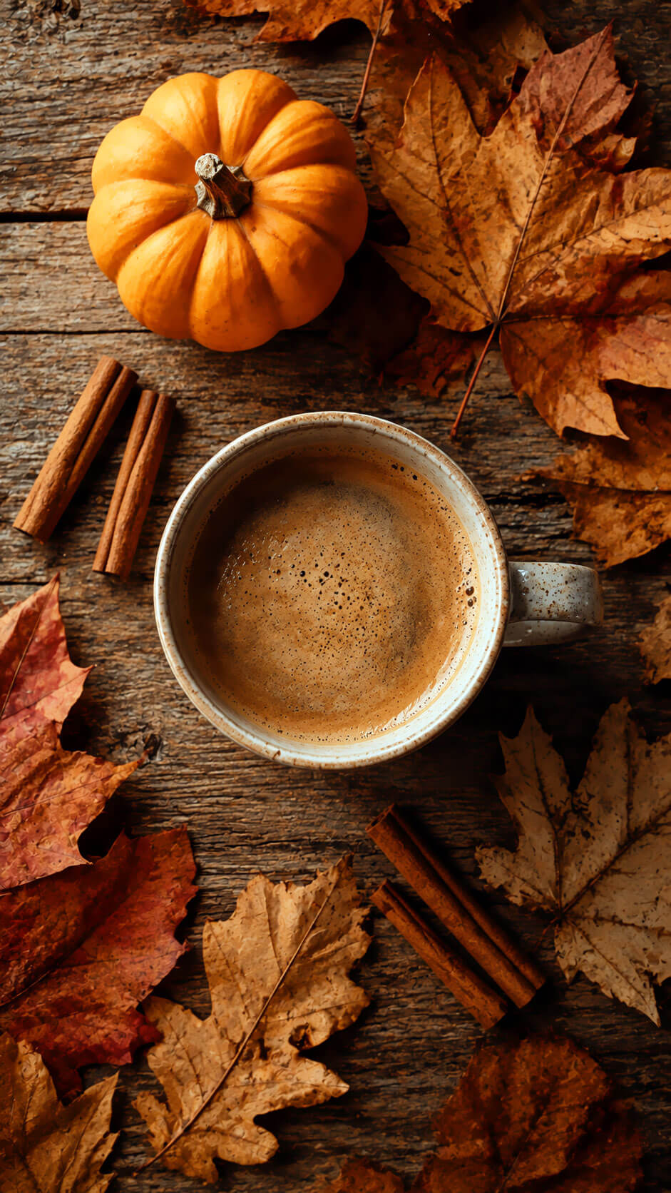 Harvest Table Flat Lay Wallpaper