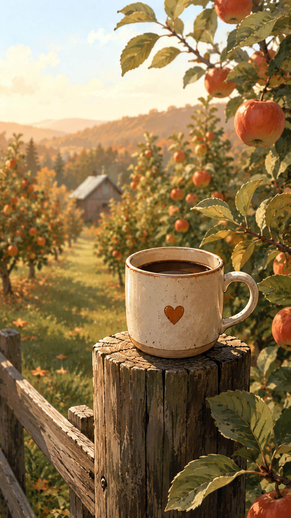 Orchard Coffee Break Wallpaper