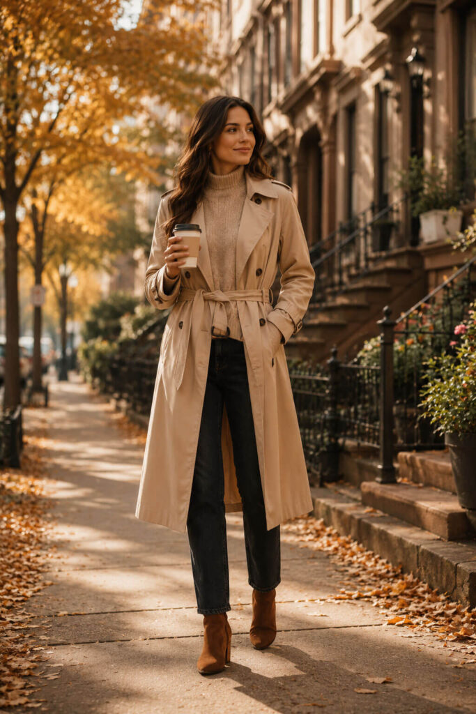 Chic Trench Coat Moment