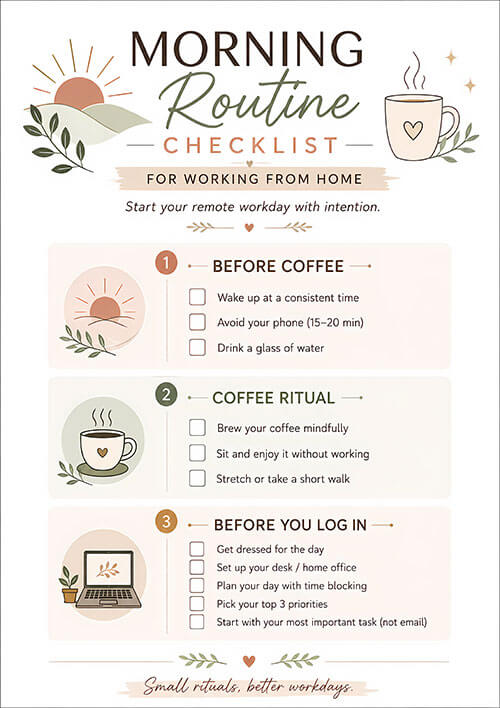 Coffee Morning Routine Work From Home