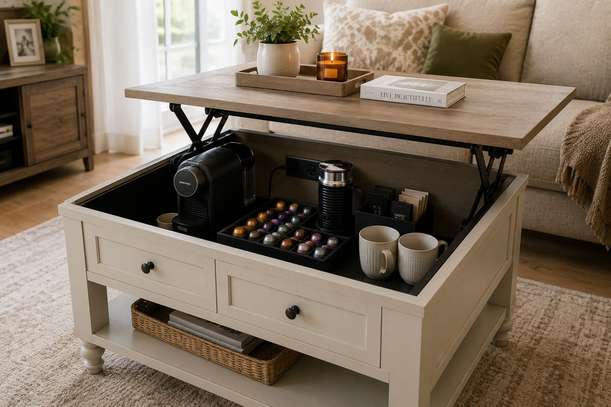 Coffee Table with Hidden Storage
