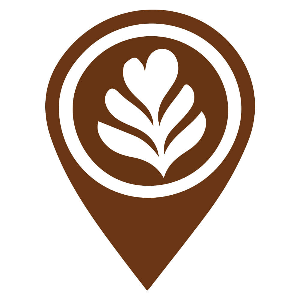 The Location Pin Coffee Logo