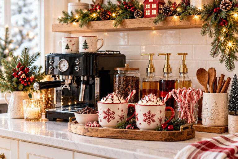 Christmas Coffee Bar Ideas for a Festive Kitchen