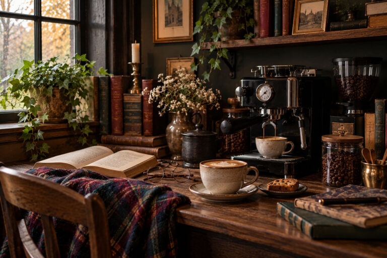 Dark Academia Coffee Bar