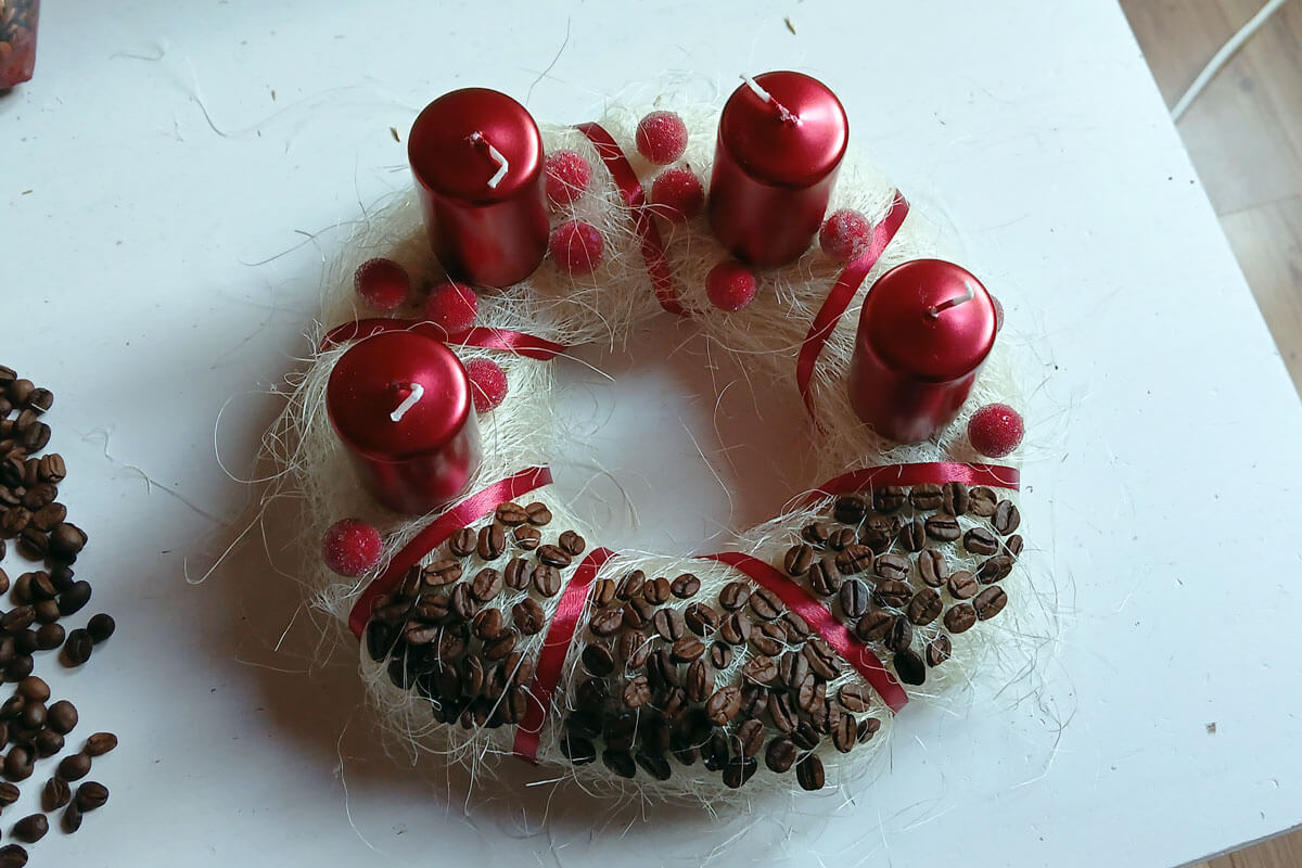 DIY Advent Wreath - 5th Step