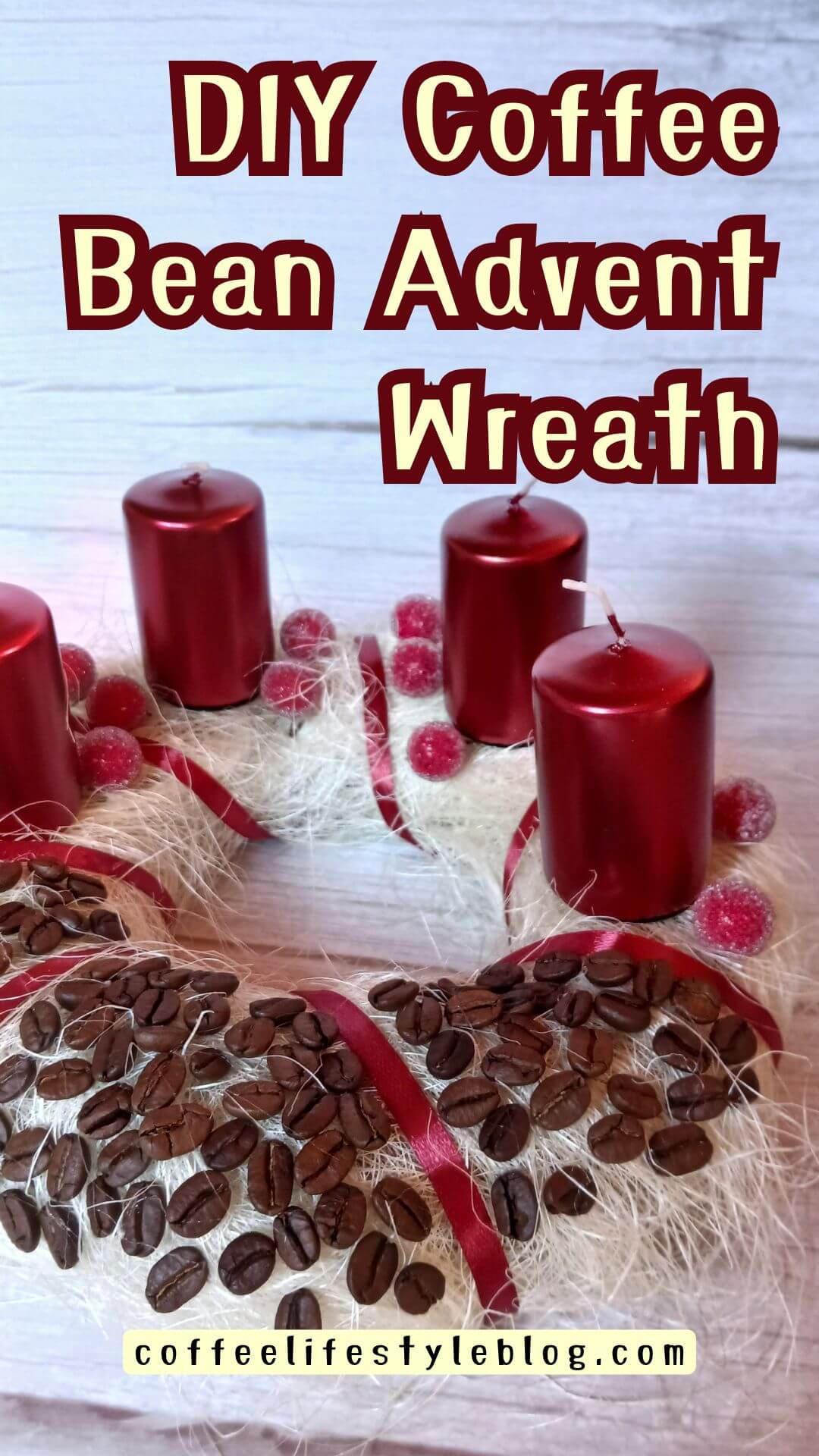 DIY Coffee Bean Advent Wreath