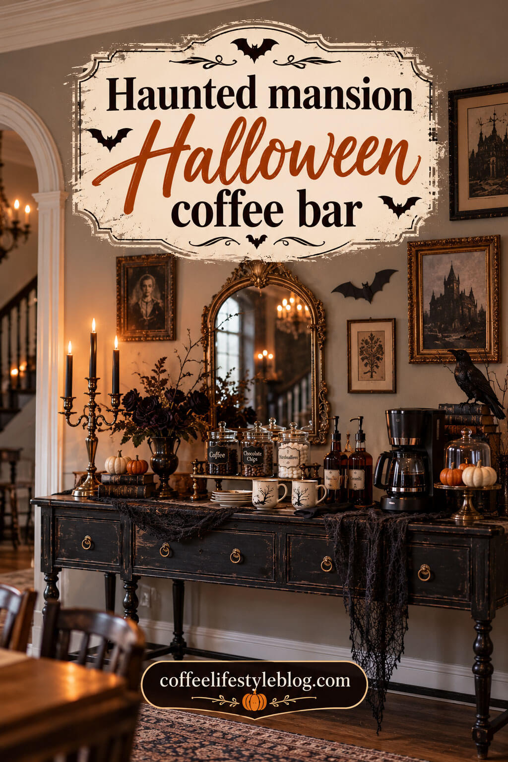 Haunted Mansion Halloween Coffee Bar