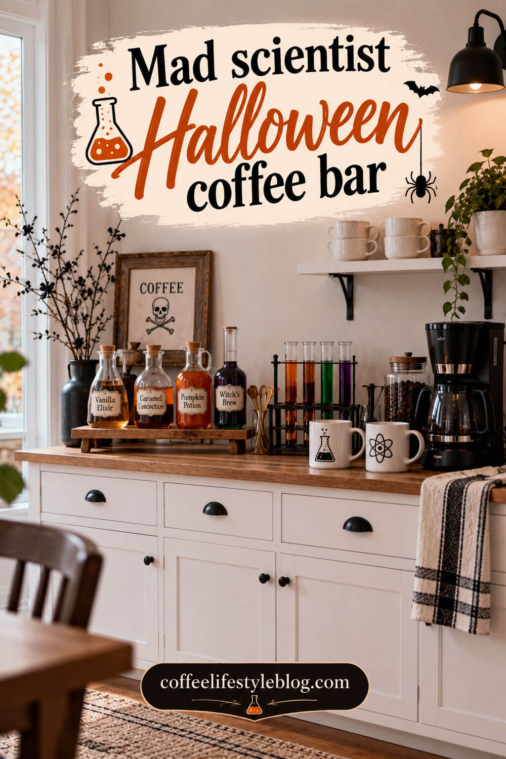 Mad Scientist Halloween Coffee Bar