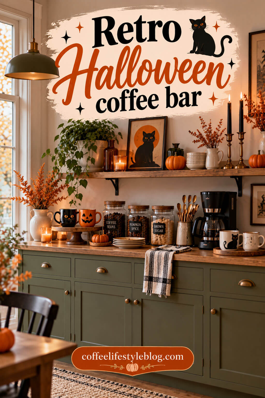 Retro Halloween Coffee Bar